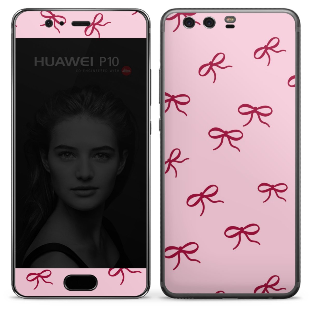 Bows Red Pink Pattern