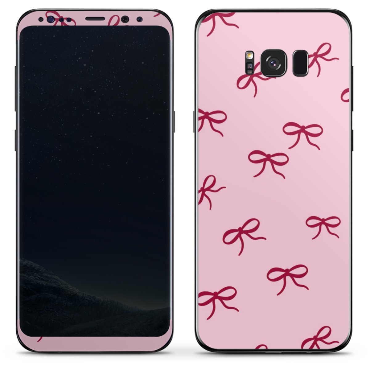 Schleifen Muster Rot Pink