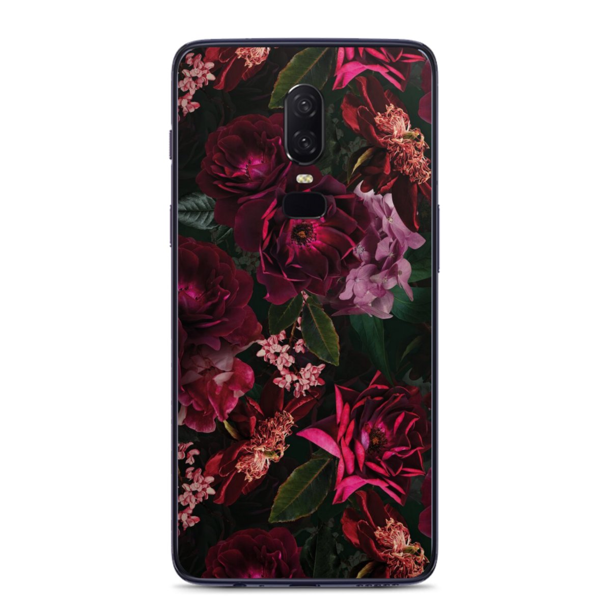 Dunkelrote und rosa Blüten