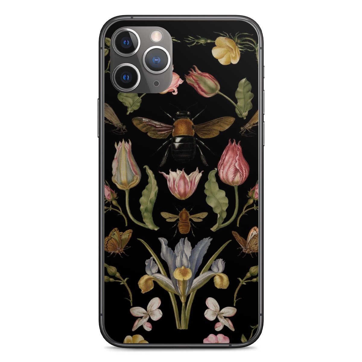 Fiori di campo e api nere