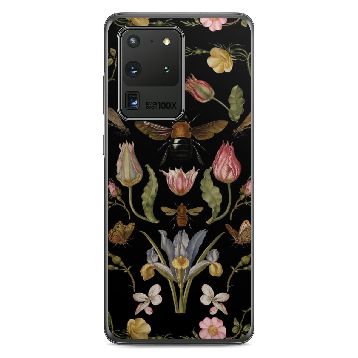 Wildblumen und Biene Schwarz