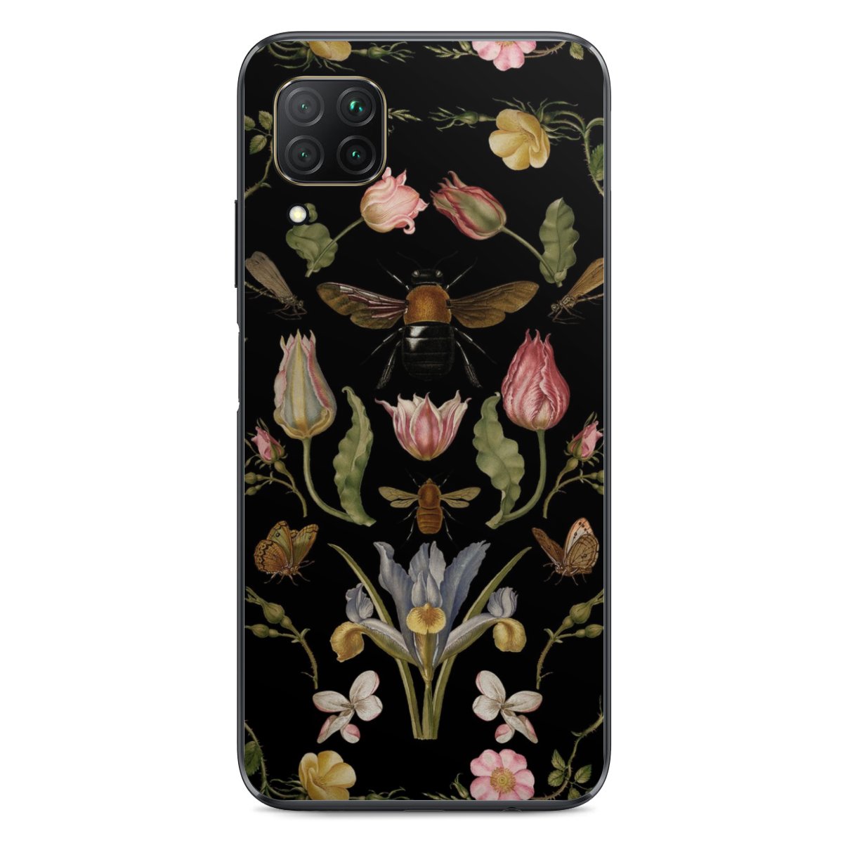 Wildblumen und Biene Schwarz