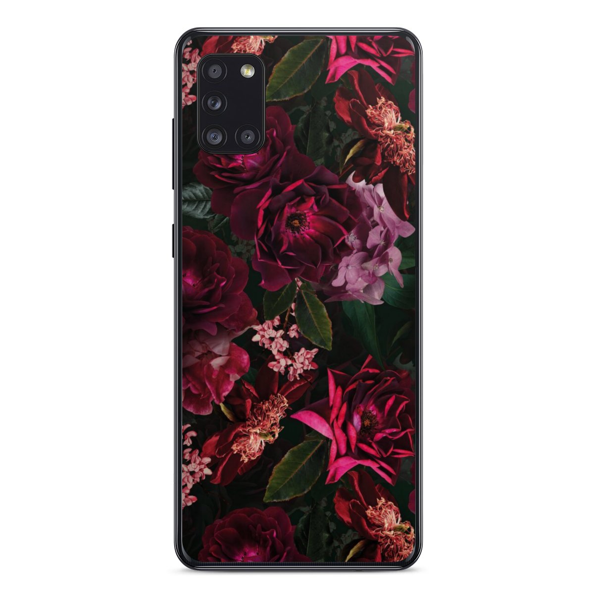 Donkerrode en roze bloemen