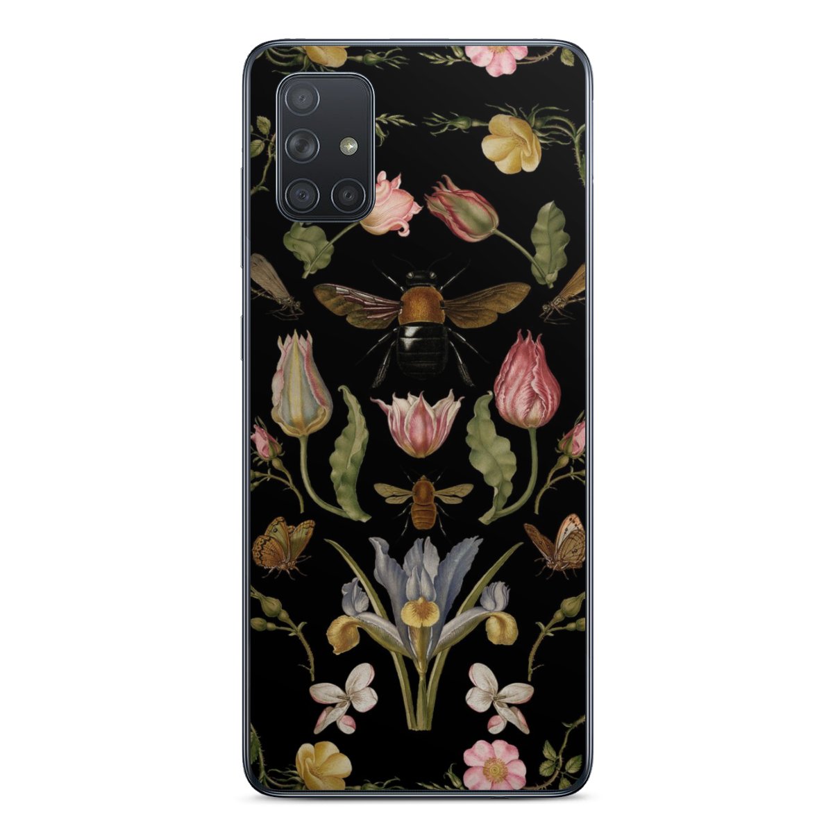 Wildblumen und Biene Schwarz