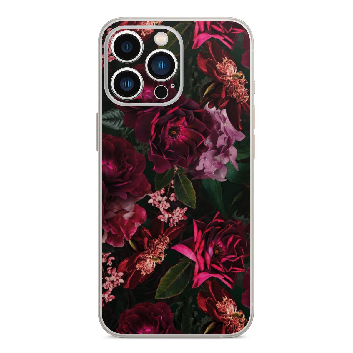 Dunkelrote und rosa Blüten