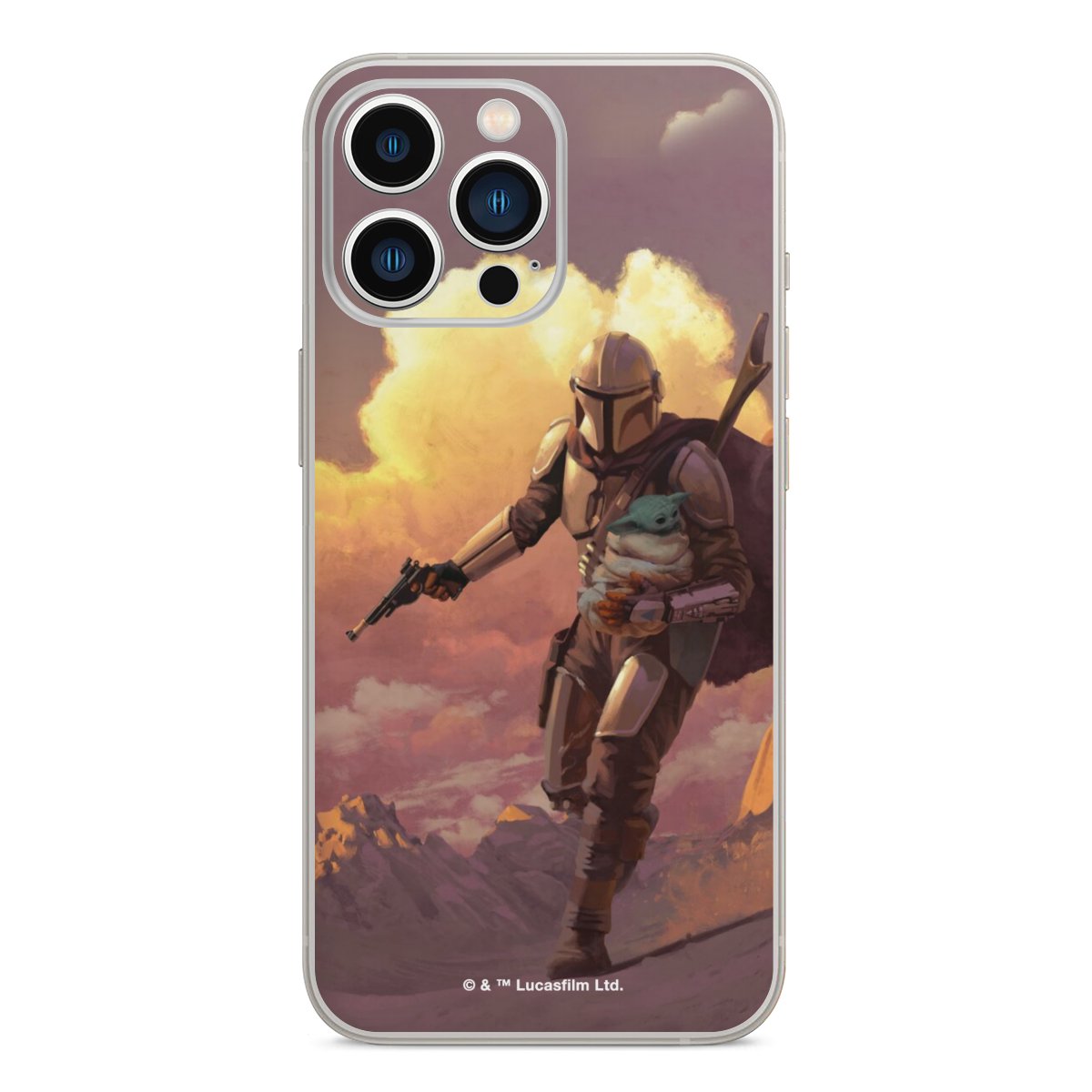 Der Mandalorianer und Grogu Sonnenguntergang Wolken