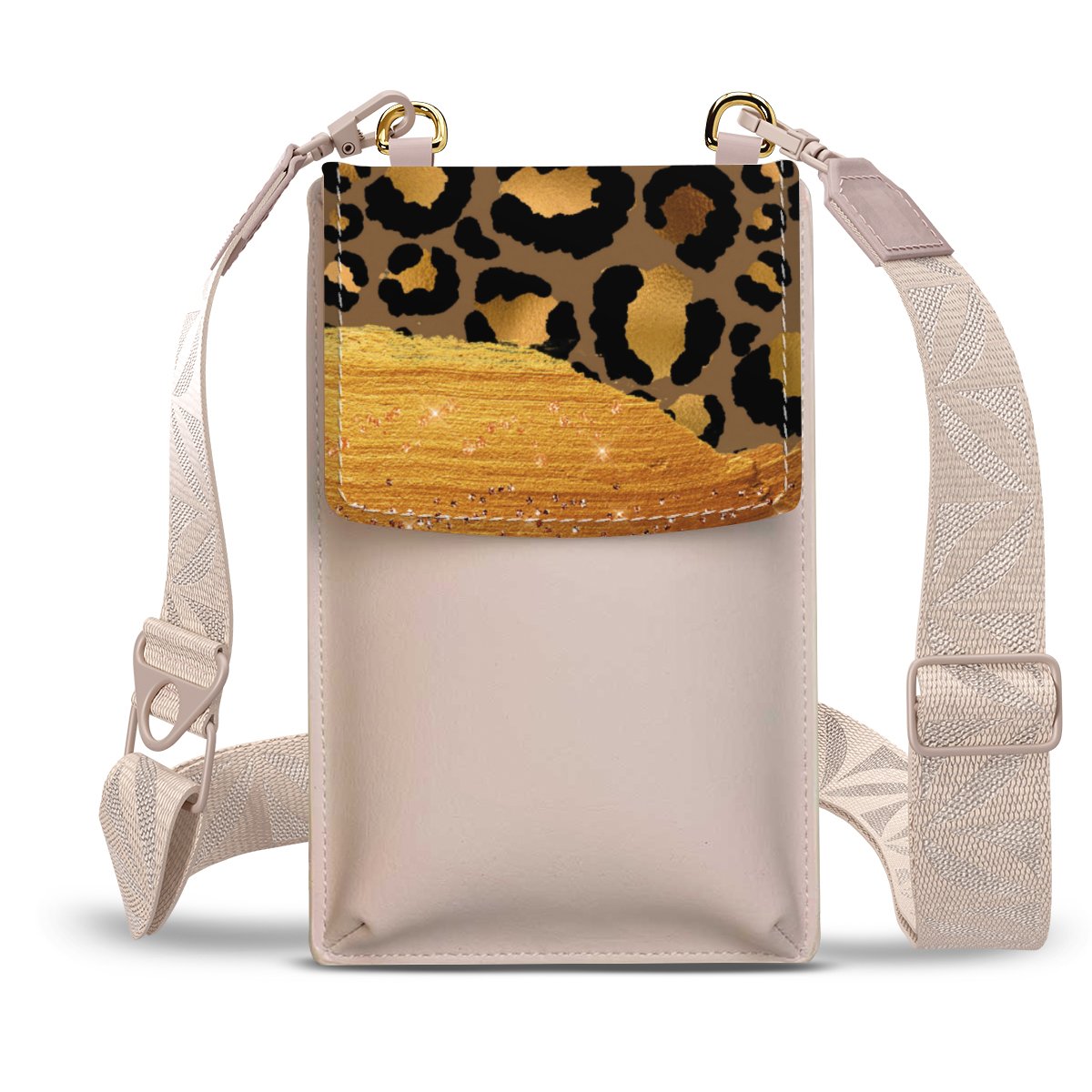 Look glitter leopardato dorato scuro