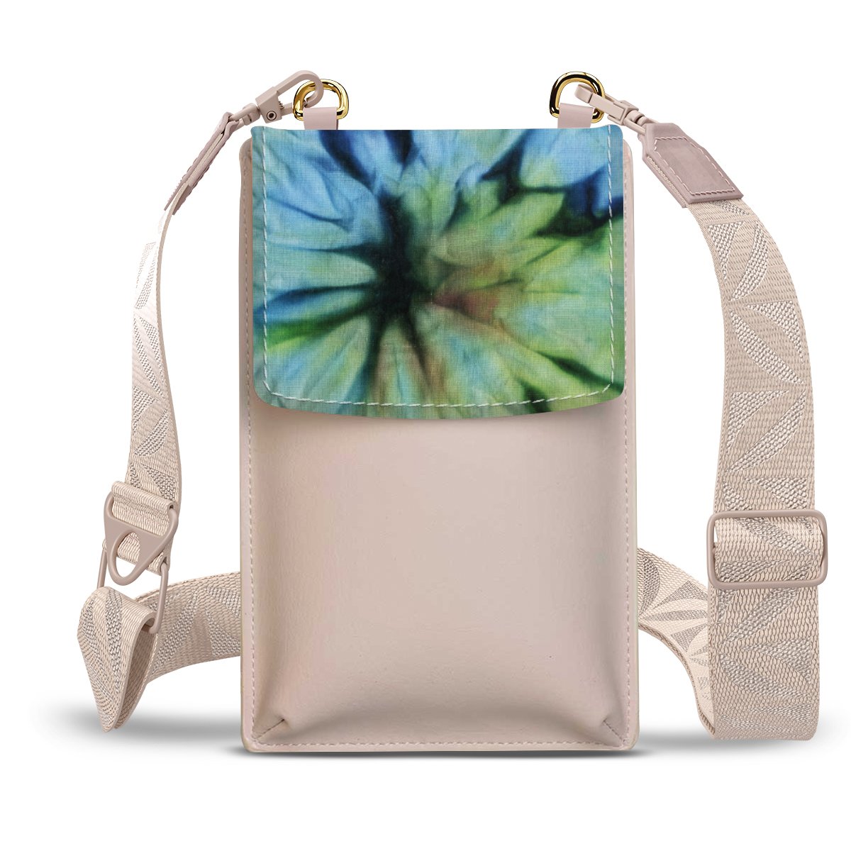 Motif nostalgique Tie Dye Bleu Vert