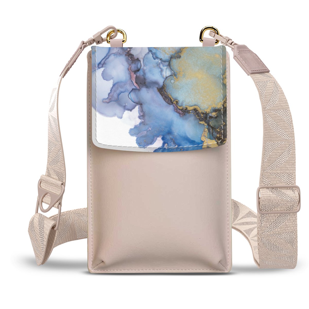 Encre tourbillonnante bleue et blanche