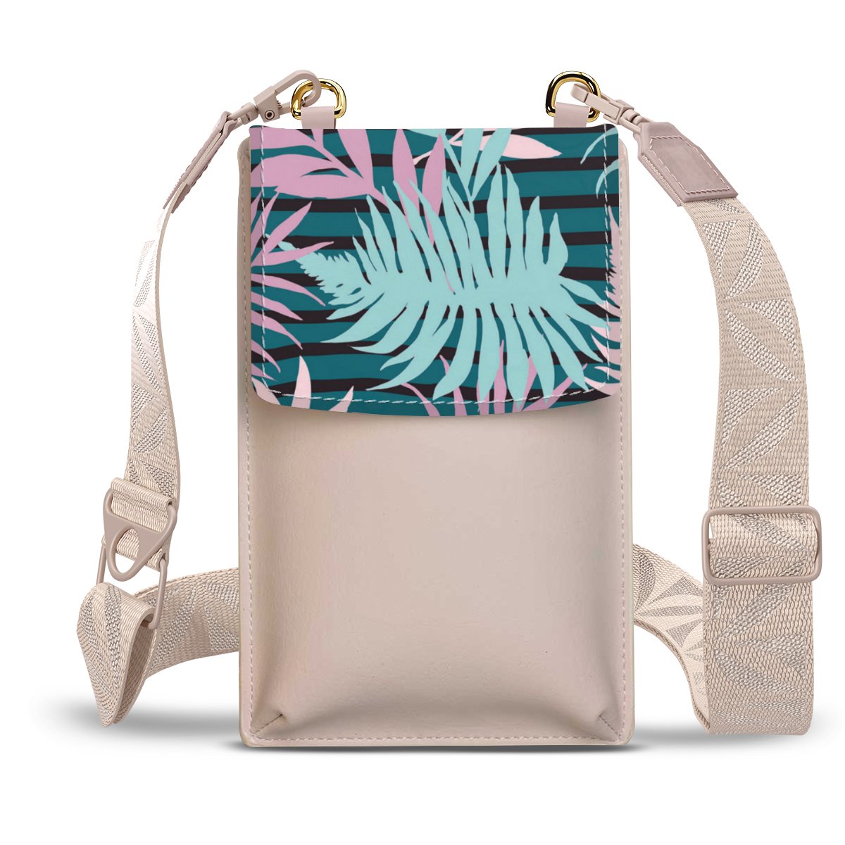 Feuilles de jungle pastel rose sarcelle