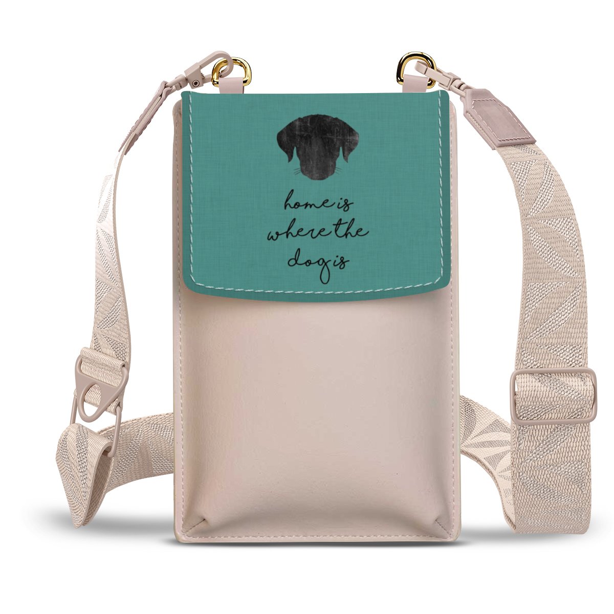 Home Is Where The Dog Is - Noir sur turquoise
