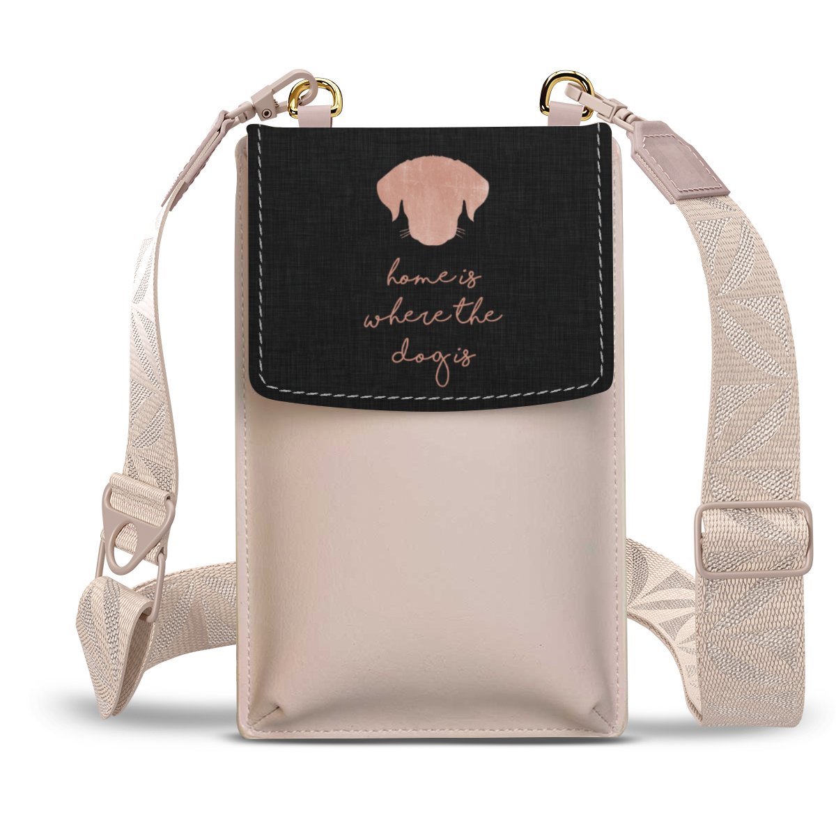 Home Is Where The Dog Is - Rose sur noir