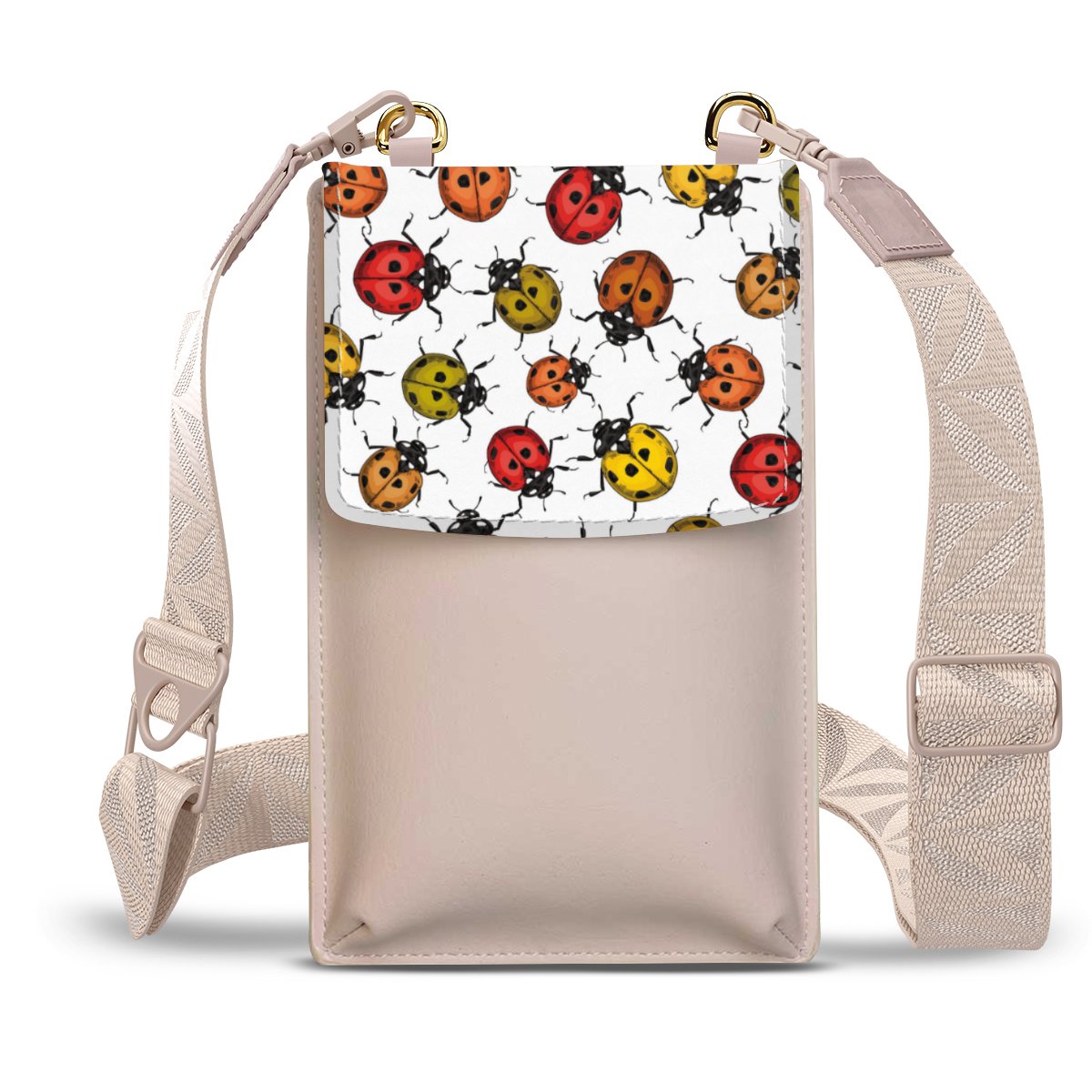 Motif coccinelles blanc