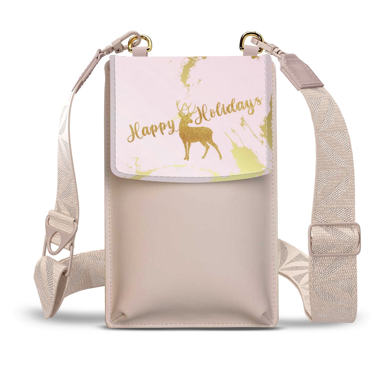 Happy Holidays Reindeer Gold