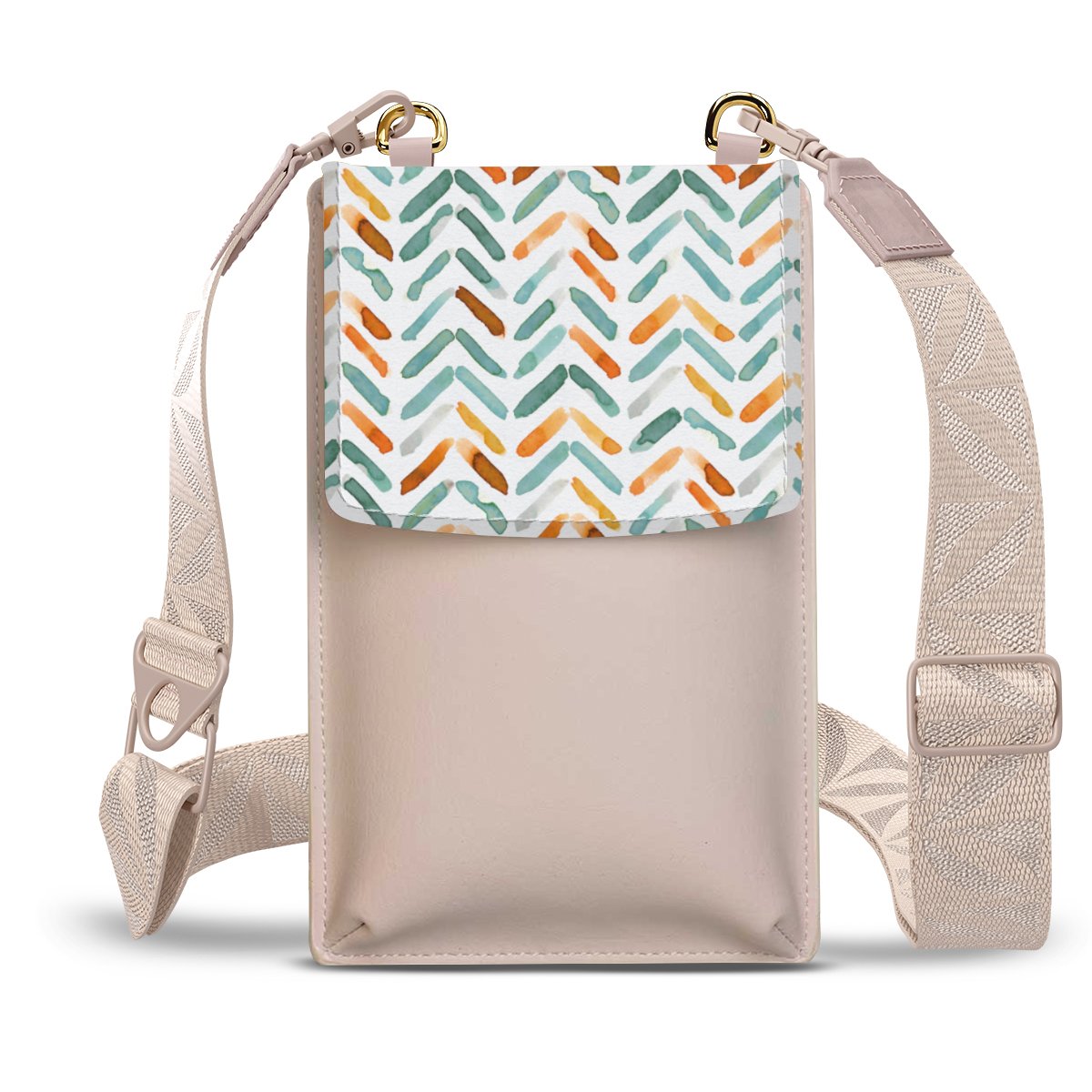 Elegante autunno Chevron blu arancione