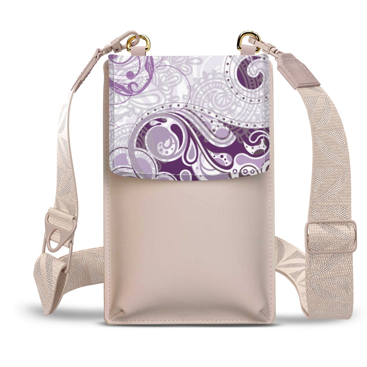 Motif d'automne violet et blanc