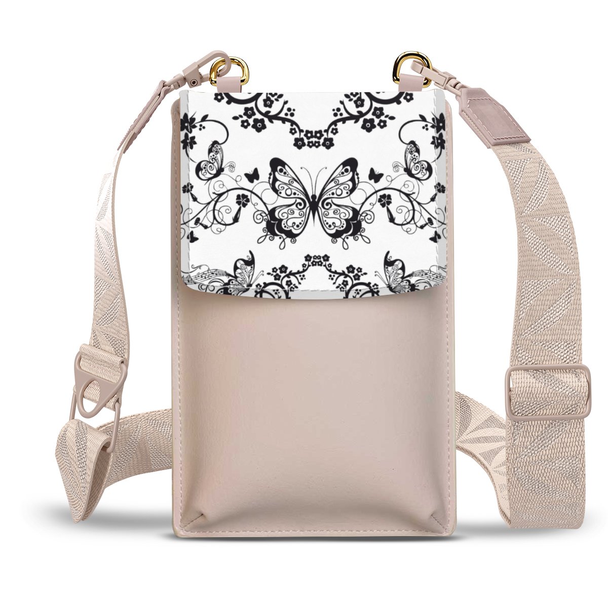 Motif papillon noir et blanc