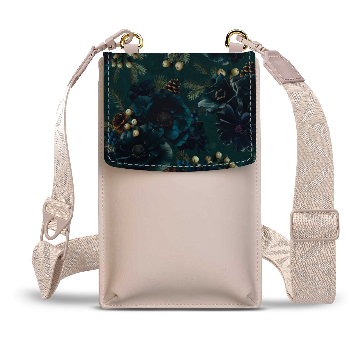 Motif de fleurs vert et bleu