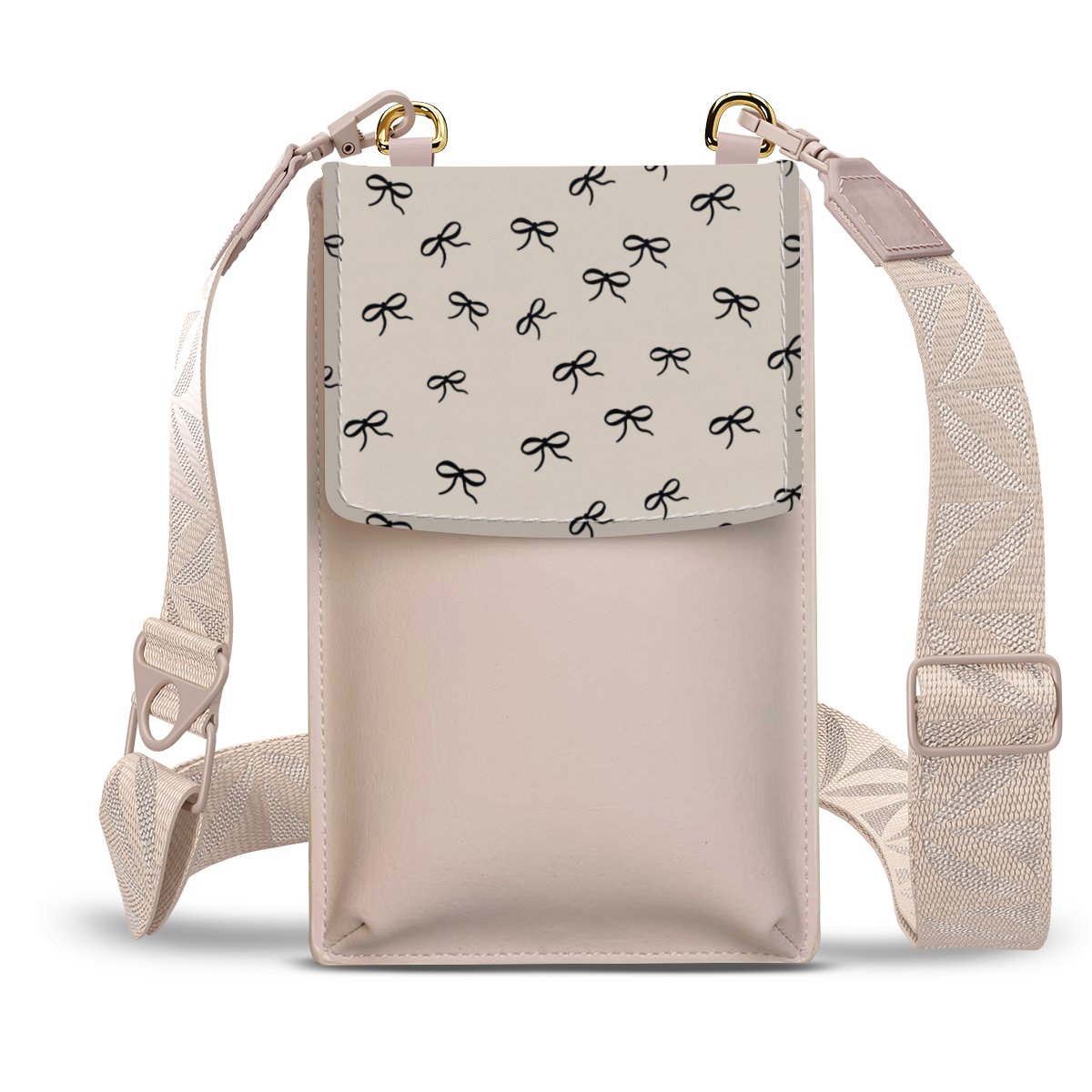 Bows Black Beige Pattern