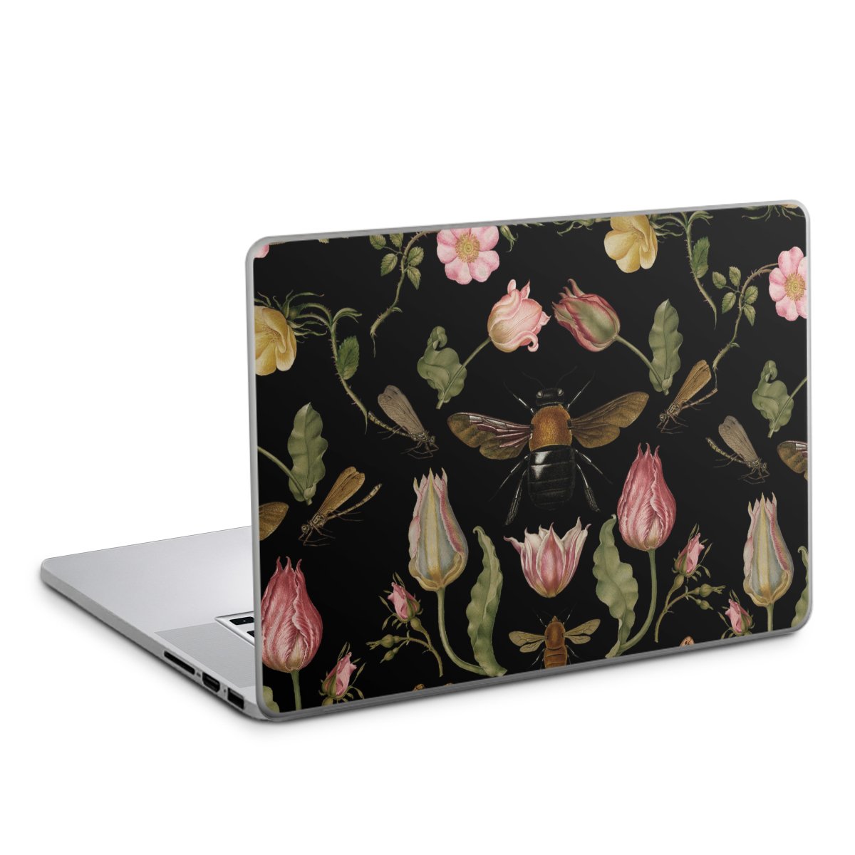 Fiori di campo e api nere