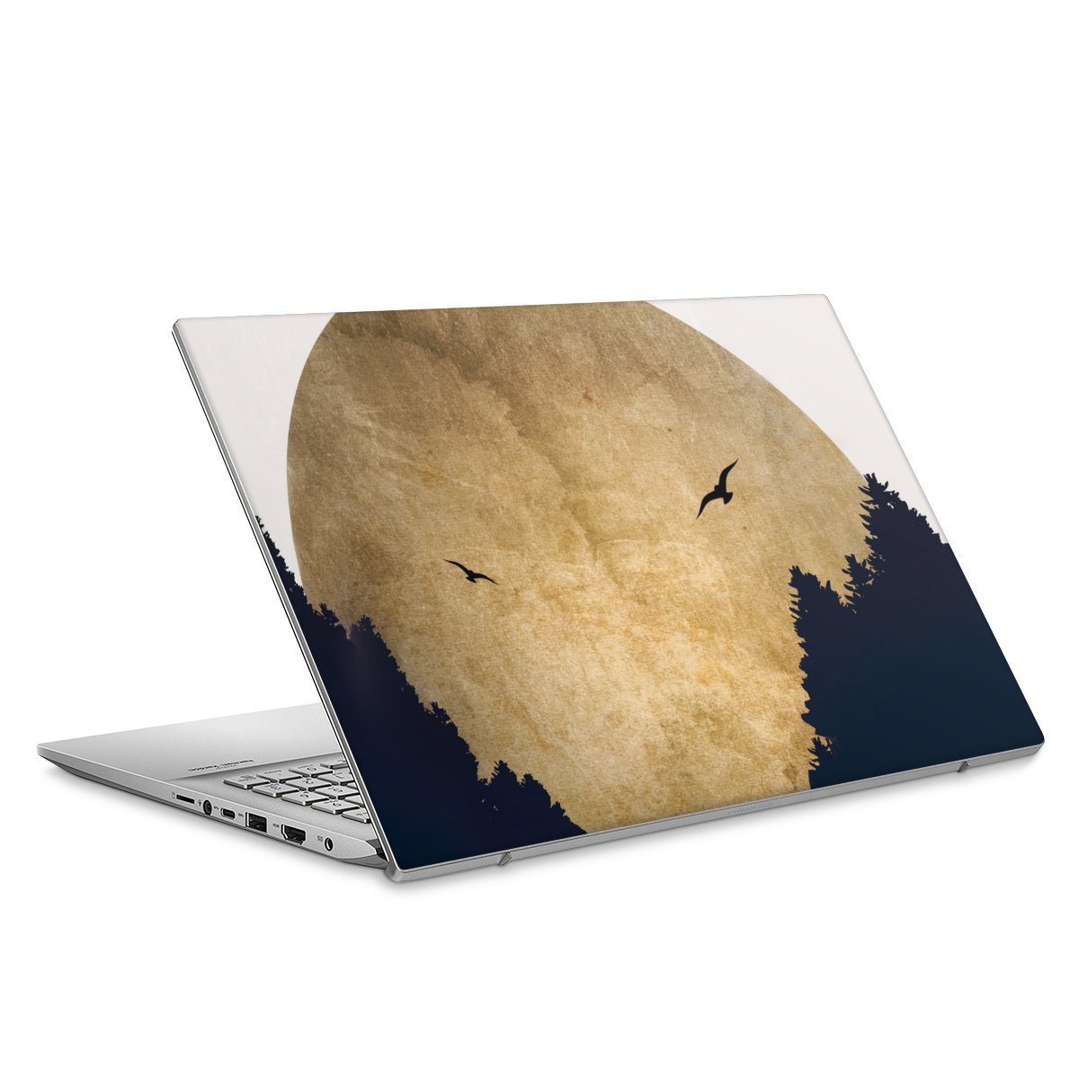 Twee vogels en de maan