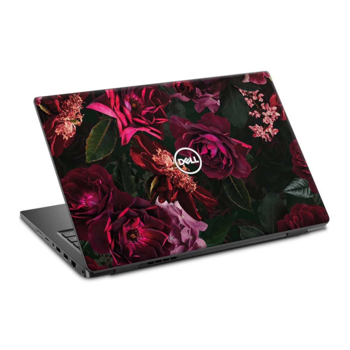 Fleurs rouge foncé et roses