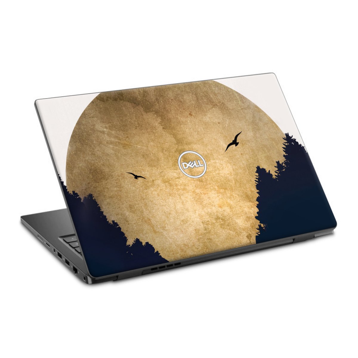 Deux oiseaux et la lune