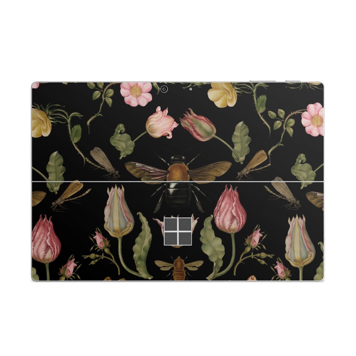 Wildblumen und Biene Schwarz