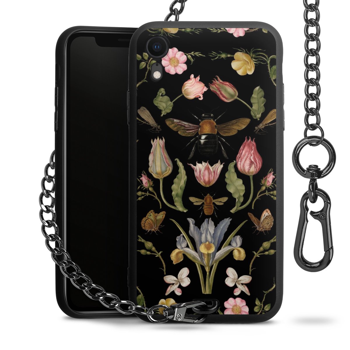 Wildblumen und Biene Schwarz