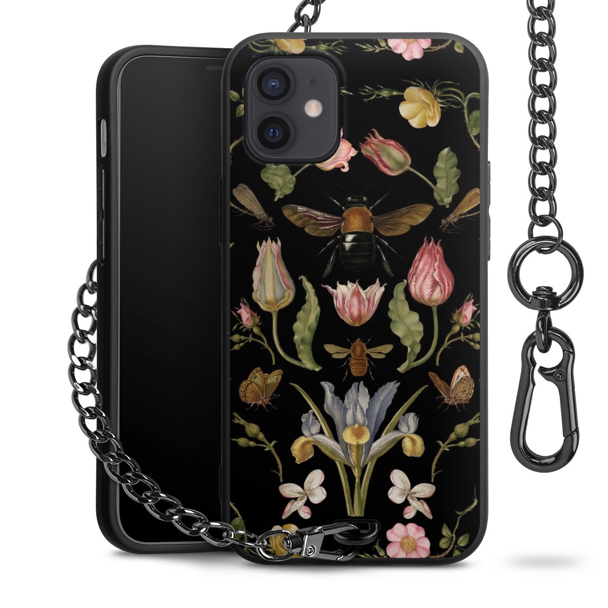 Wildblumen und Biene Schwarz