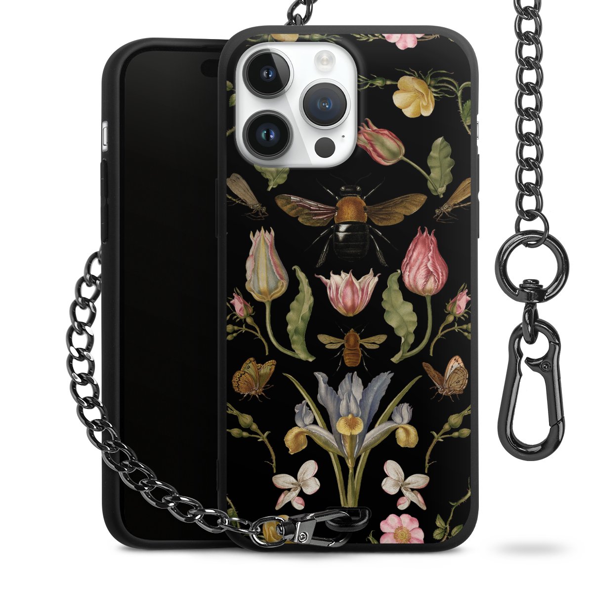 Wildblumen und Biene Schwarz