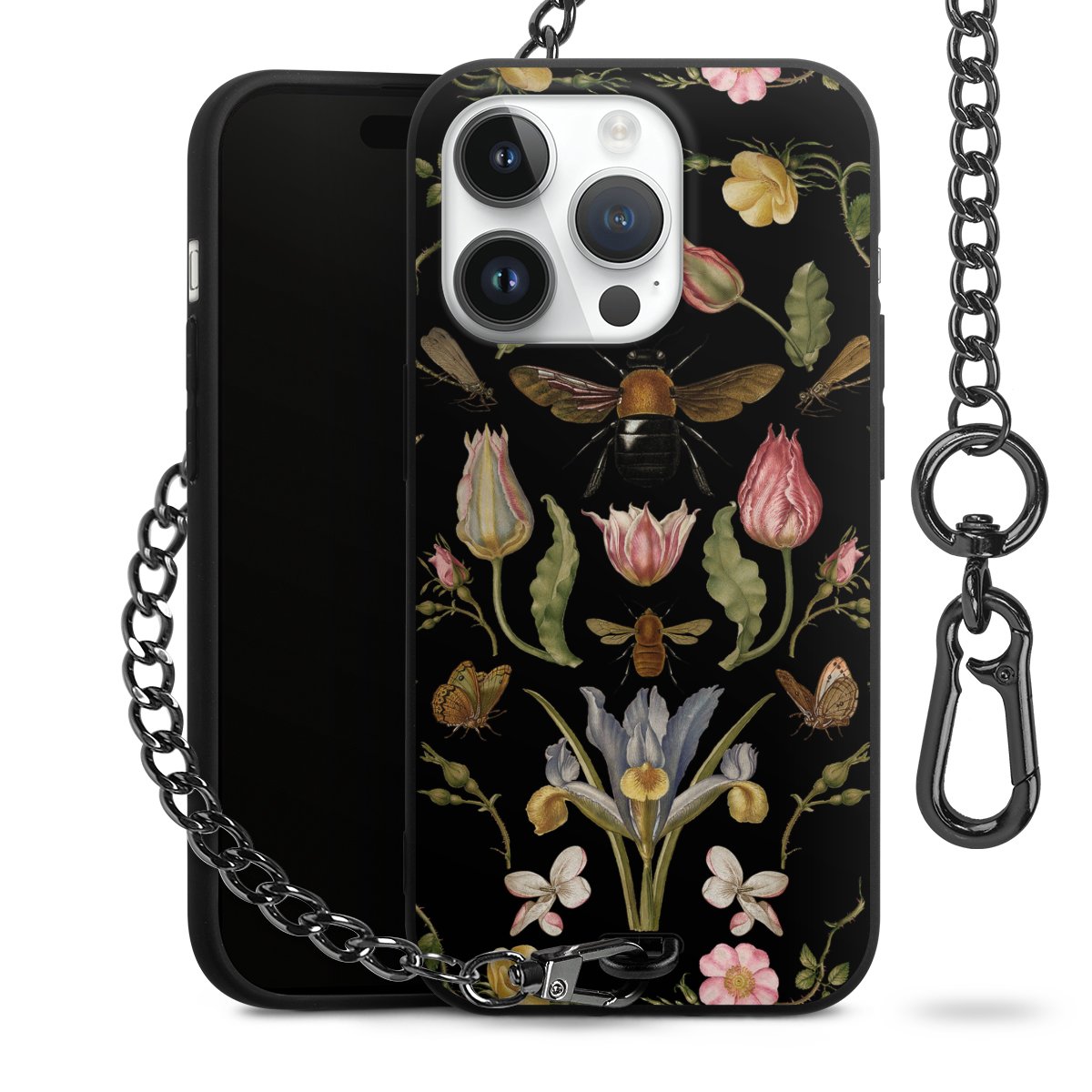 Wildblumen und Biene Schwarz