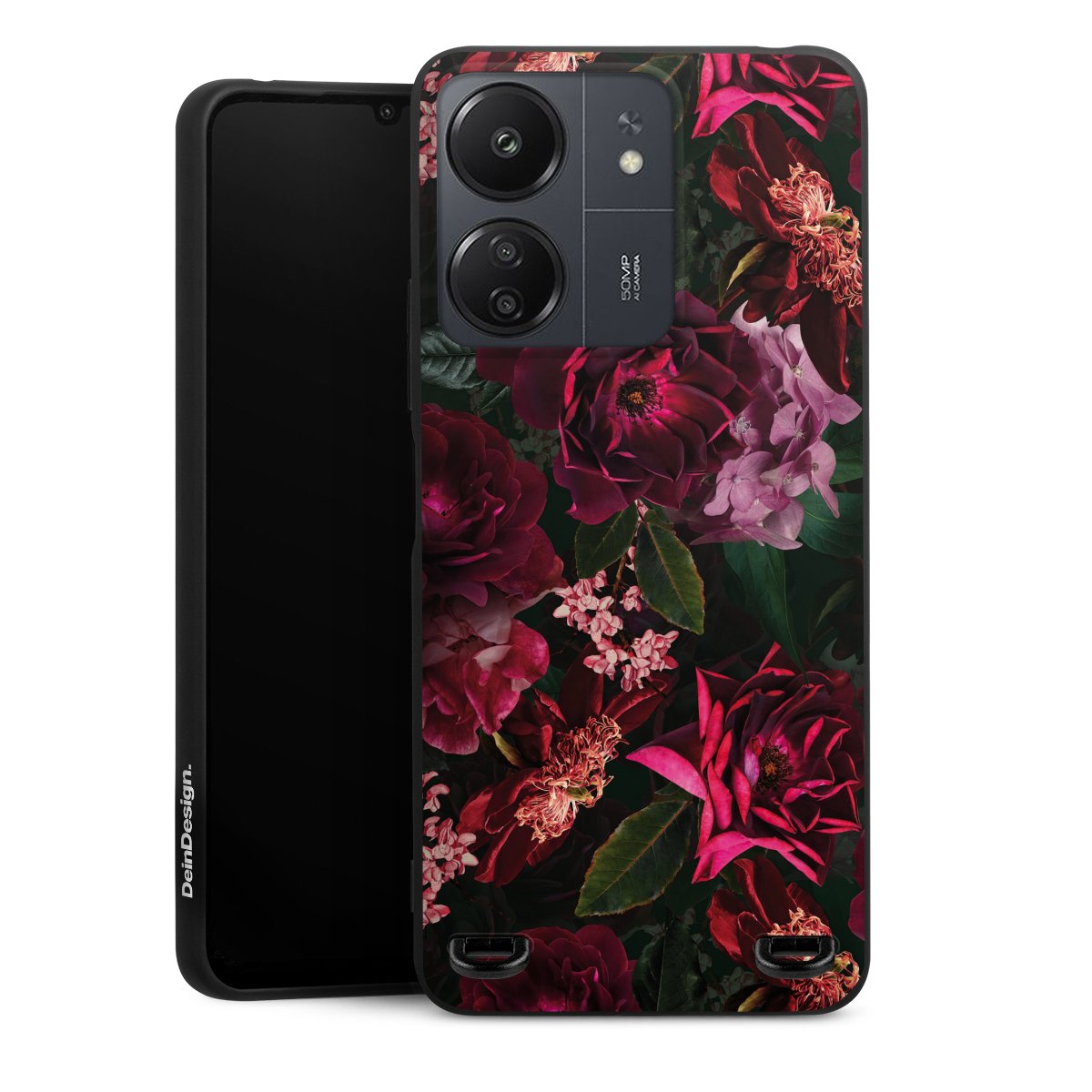 Donkerrode en roze bloemen