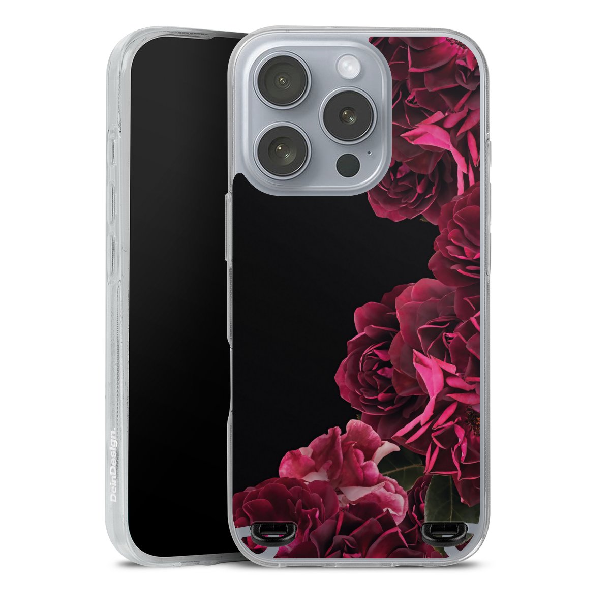 Rose vintage su nero