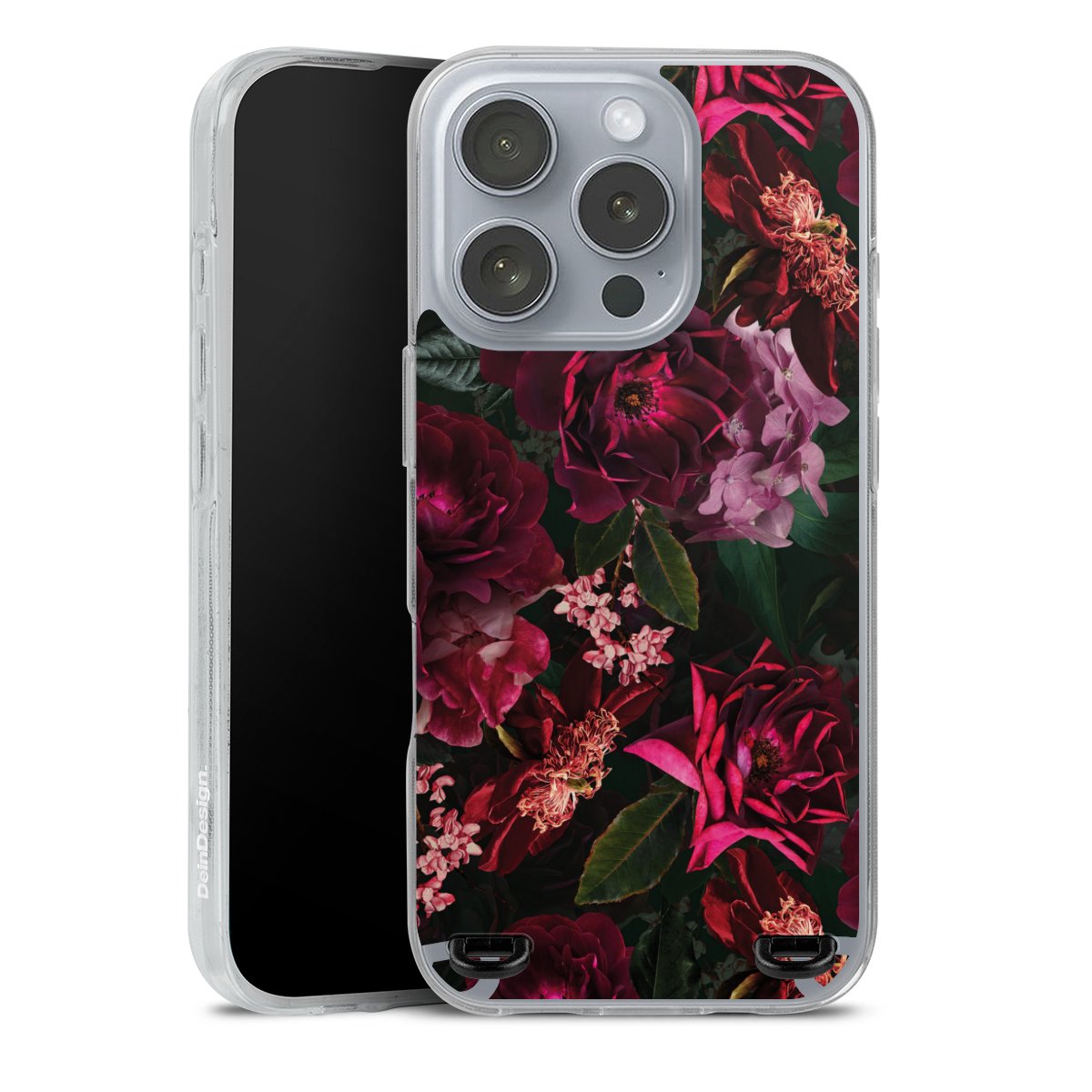 Dunkelrote und rosa Blüten