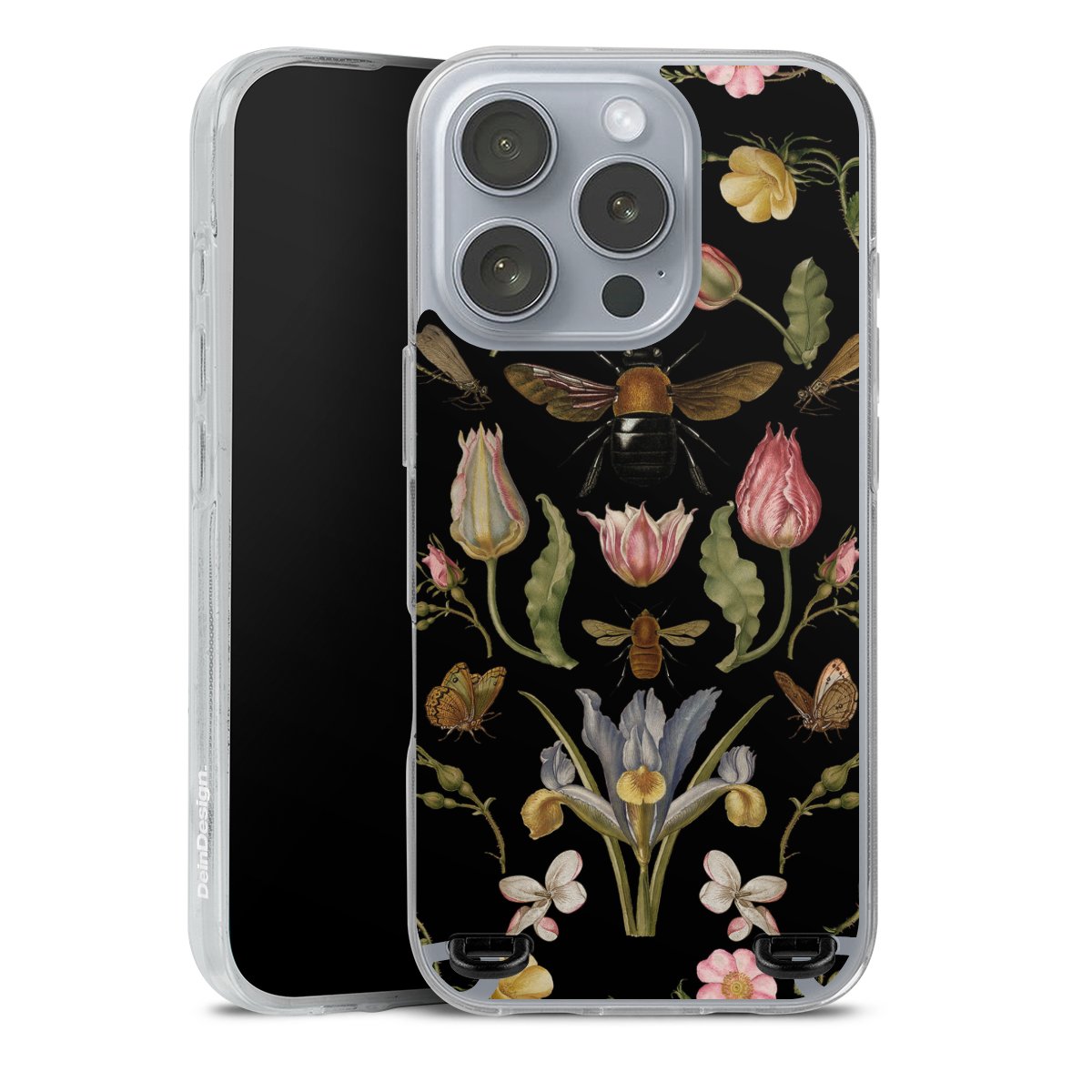 Fiori di campo e api nere