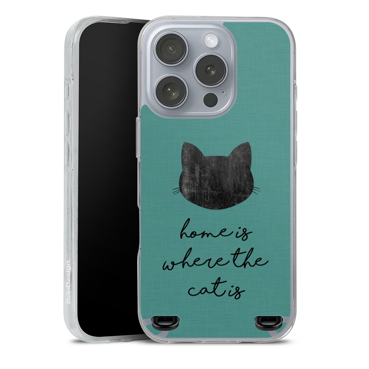 Home Is Where The Cat Is - Nero su turchese