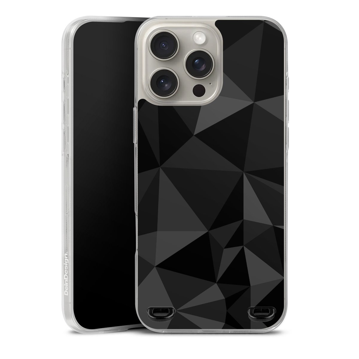 Motif Polygone Noir