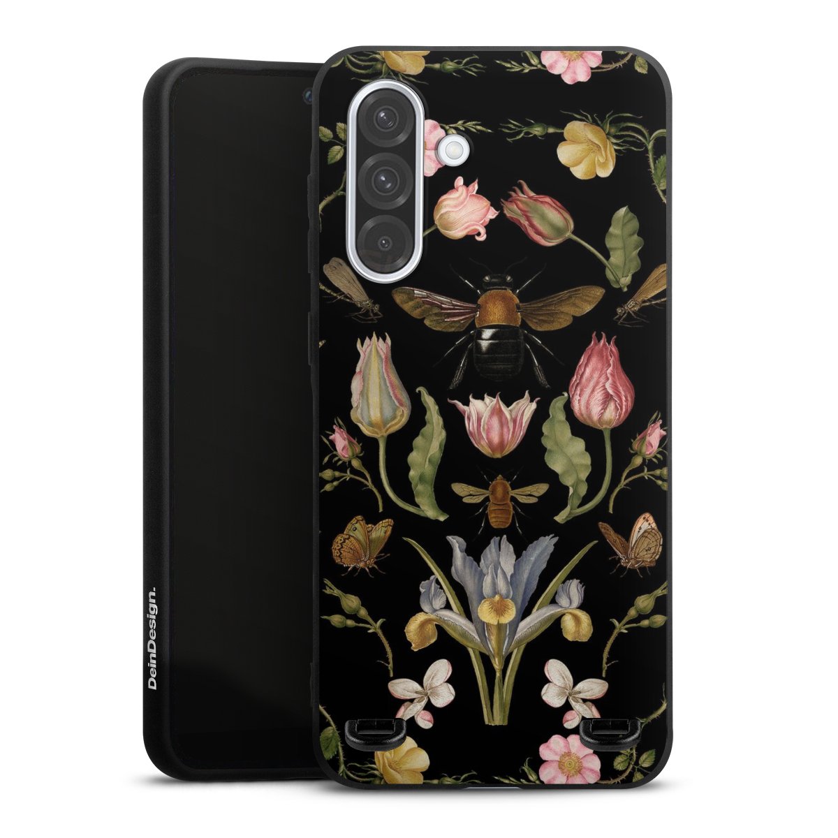 Veldbloemen en Bijen Zwart