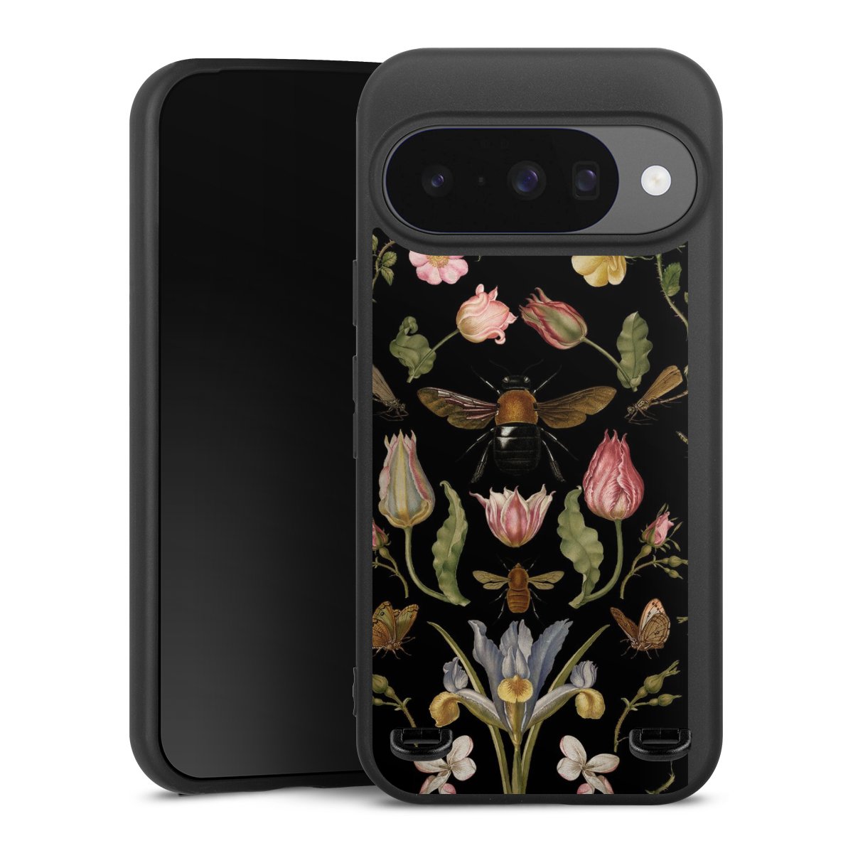 Wildblumen und Biene Schwarz