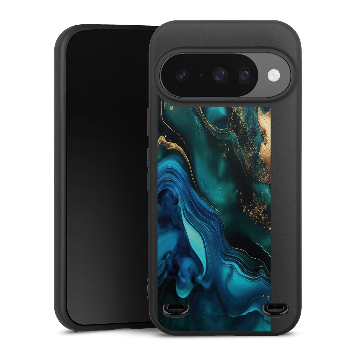 Encre bleue et dorée