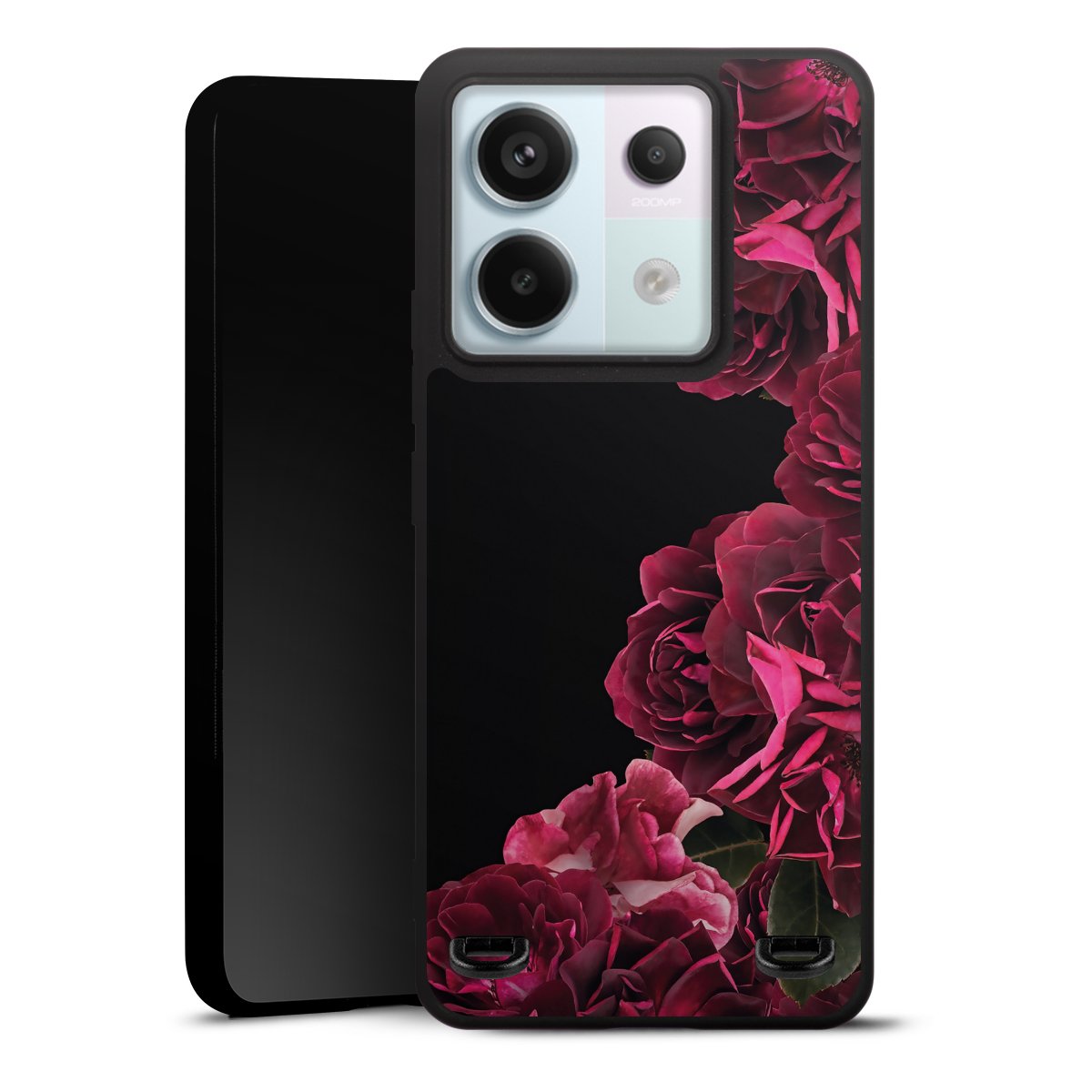 Rose vintage su nero