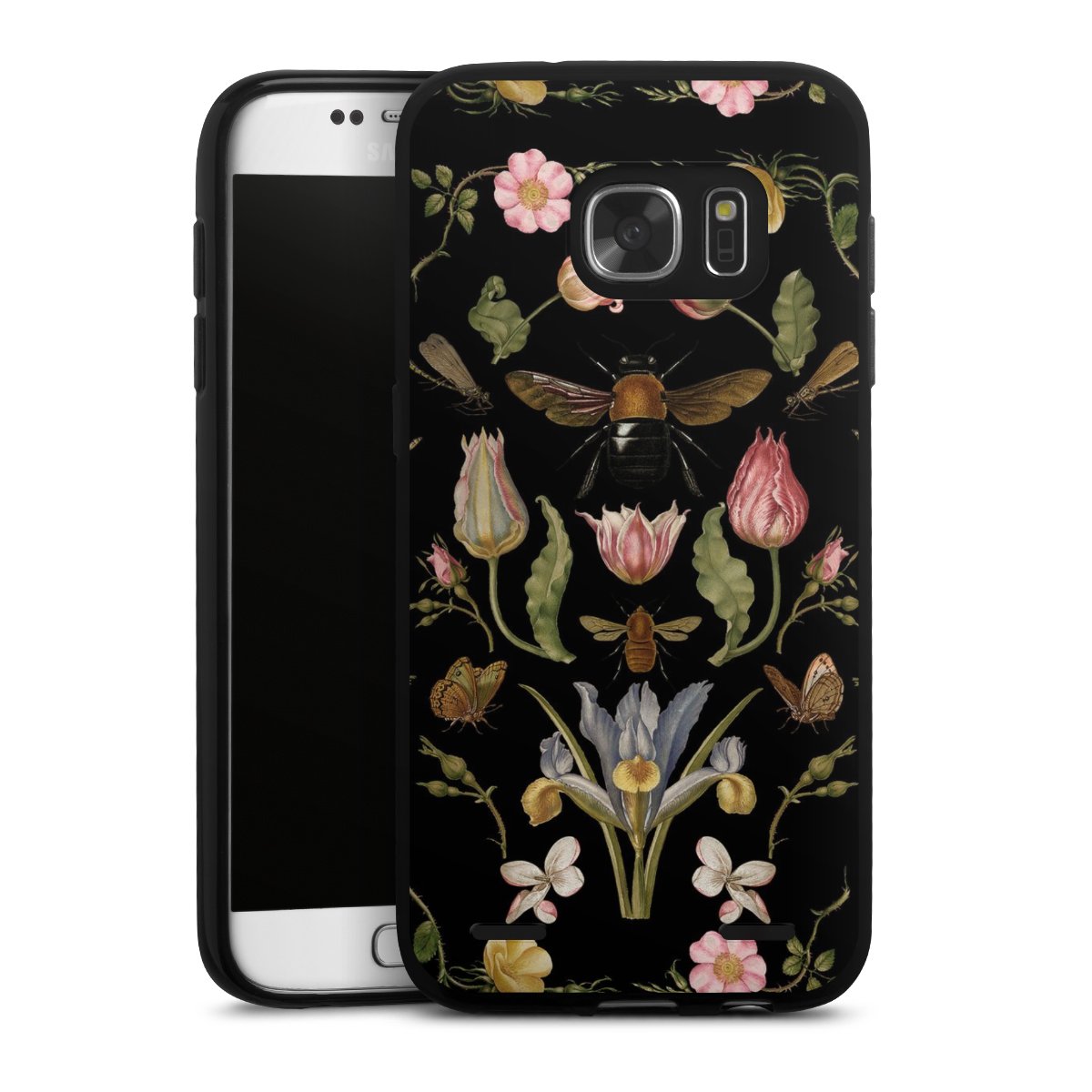 Veldbloemen en Bijen Zwart