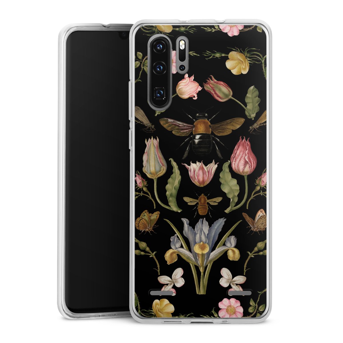 Fiori di campo e api nere