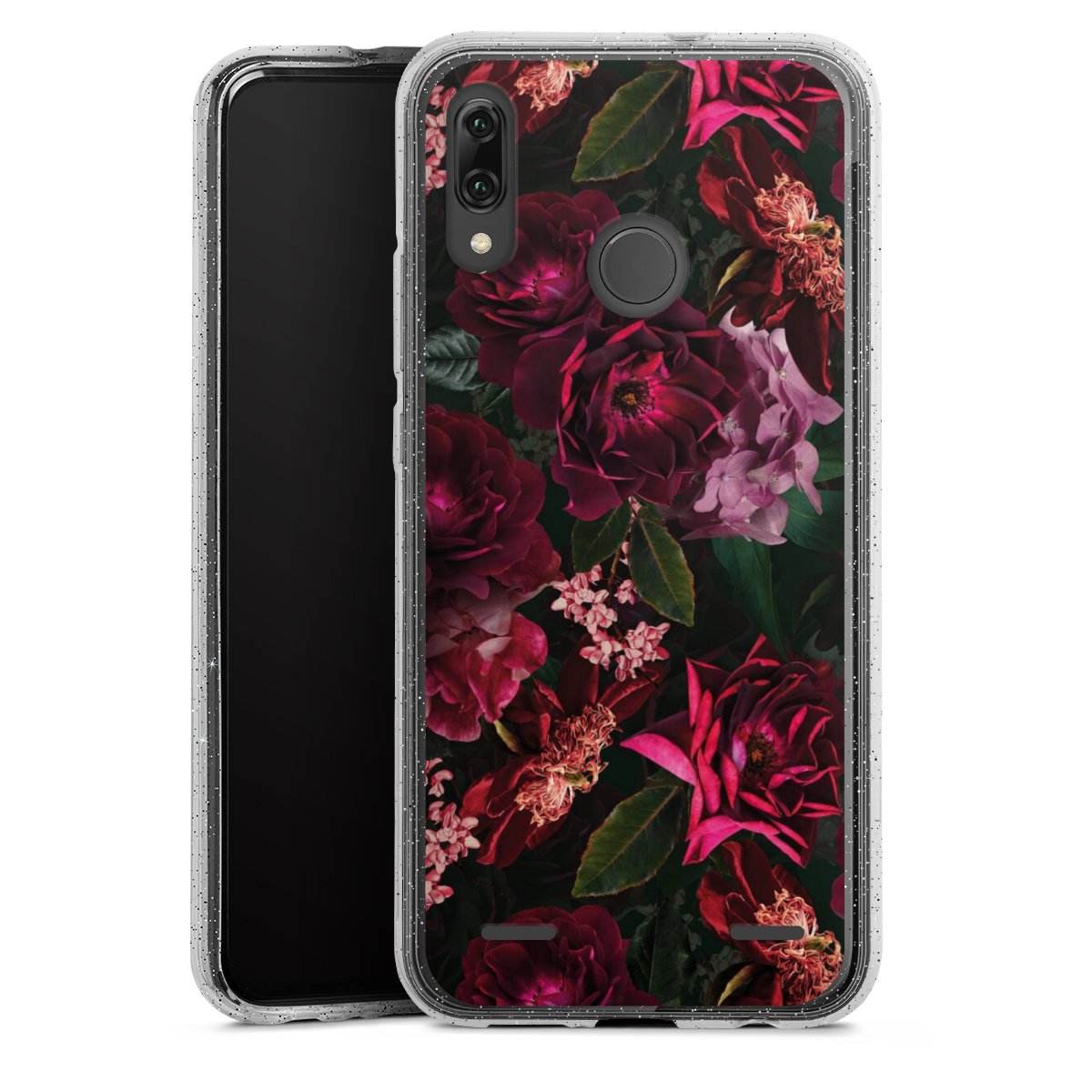 Dunkelrote und rosa Blüten