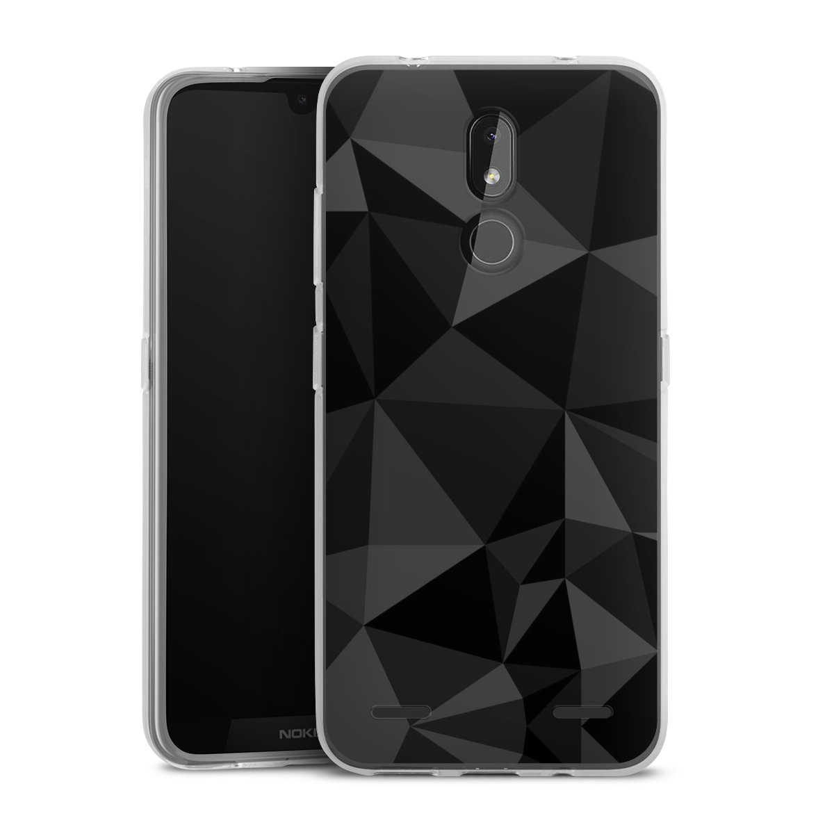 Motif Polygone Noir