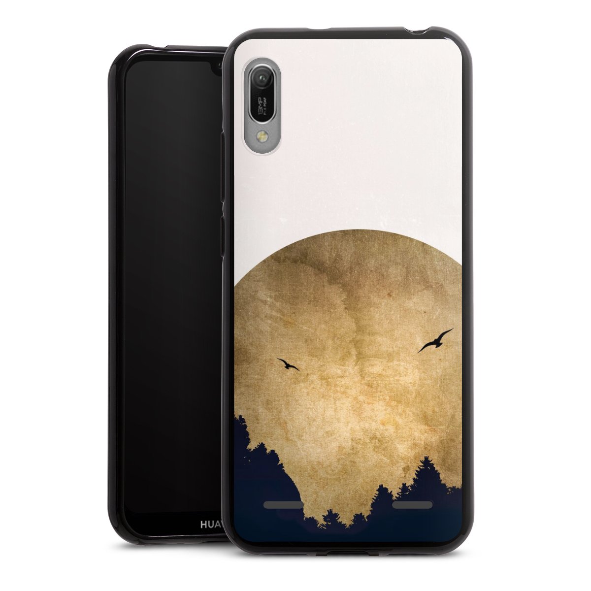 Twee vogels en de maan