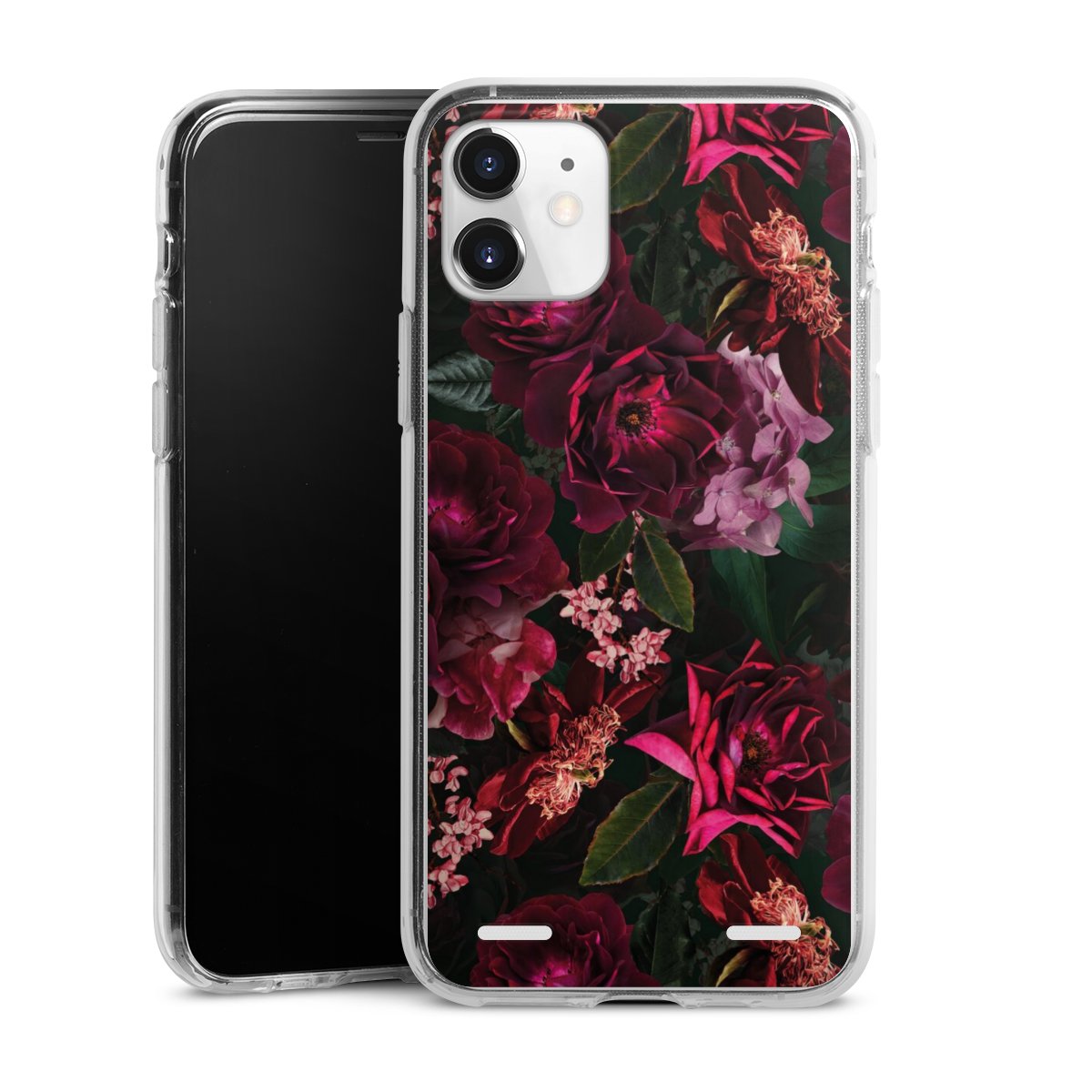 Dunkelrote und rosa Blüten