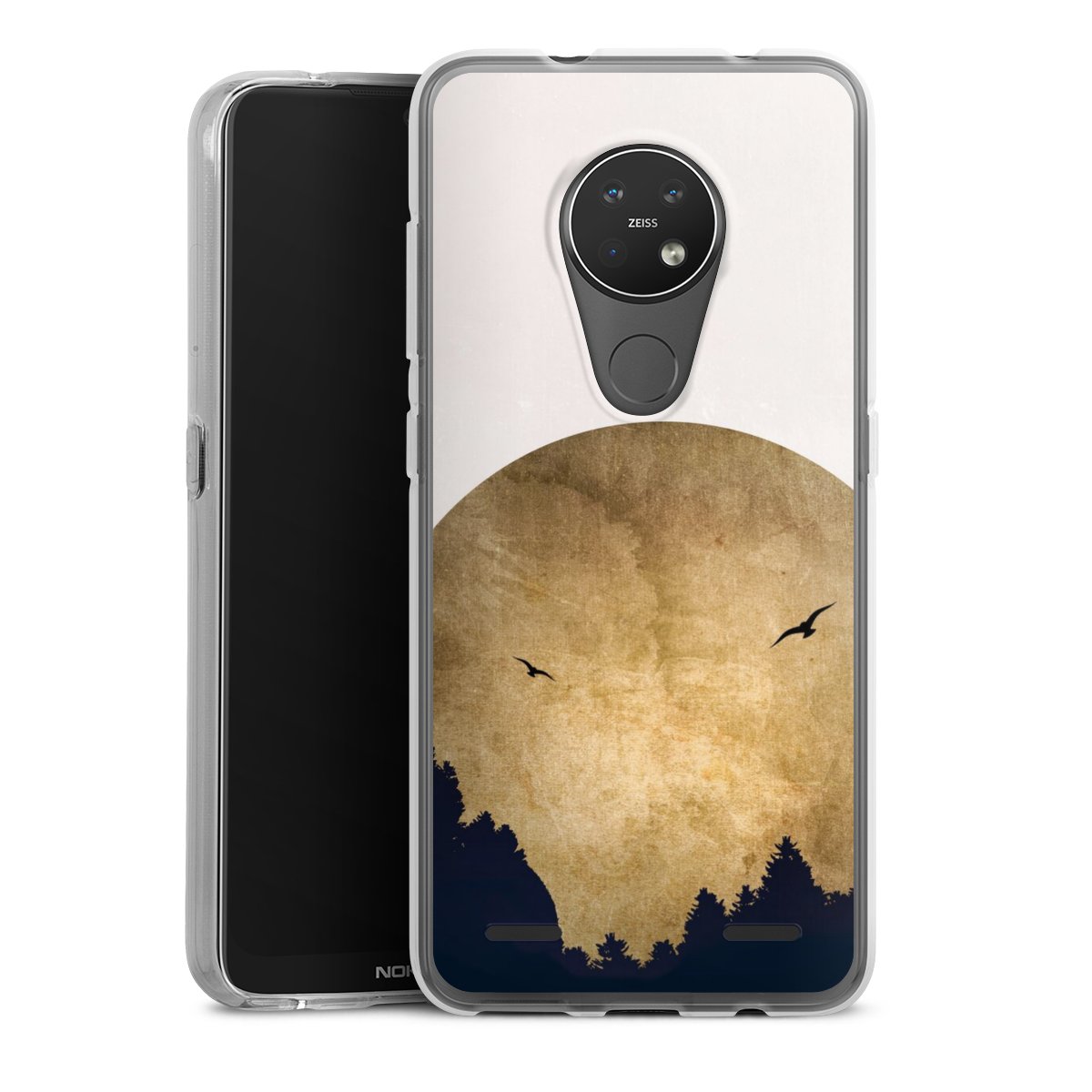 Twee vogels en de maan