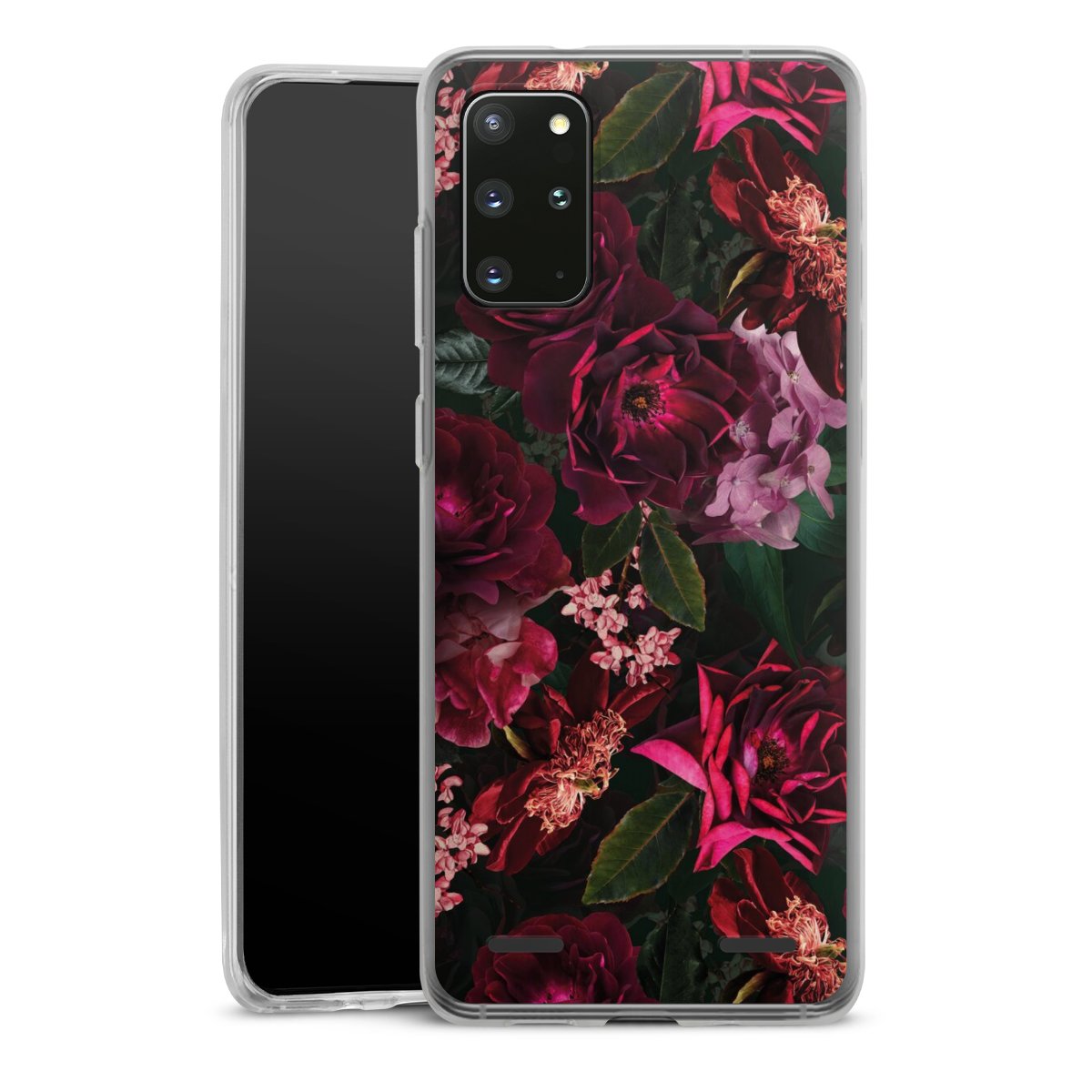Donkerrode en roze bloemen